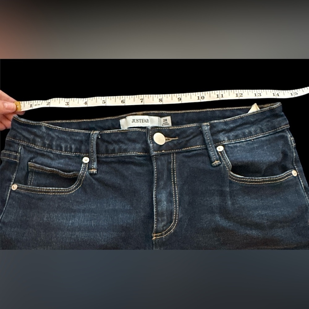 JustFab Dark Blue Jean Shorts - Picture 3 of 7